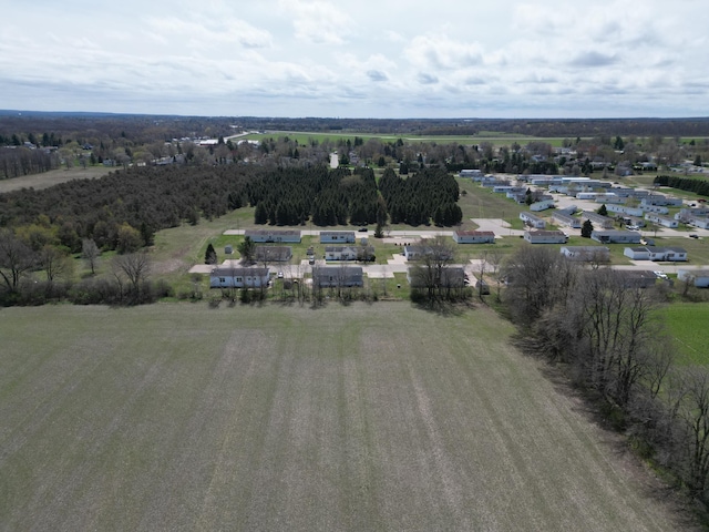 drone / aerial view with a rural view