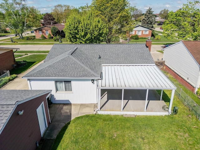 aerial perspective of suburban area