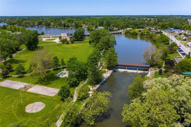 26015 E Huron River Dr, Flat Rock, MI 48134 - aerial view of a nearby body of water and a notable bridge