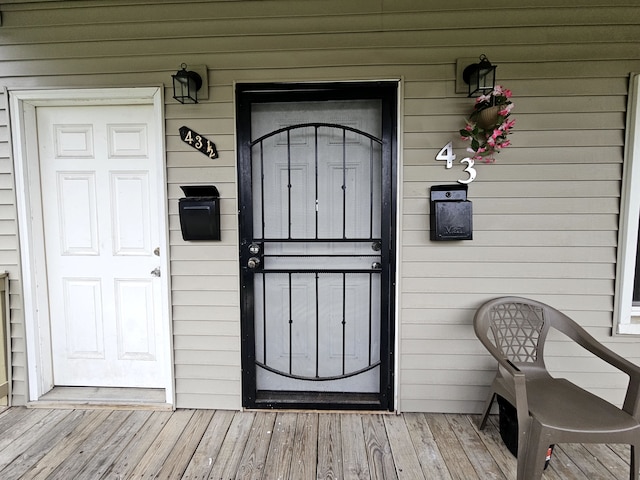 view of exterior entry