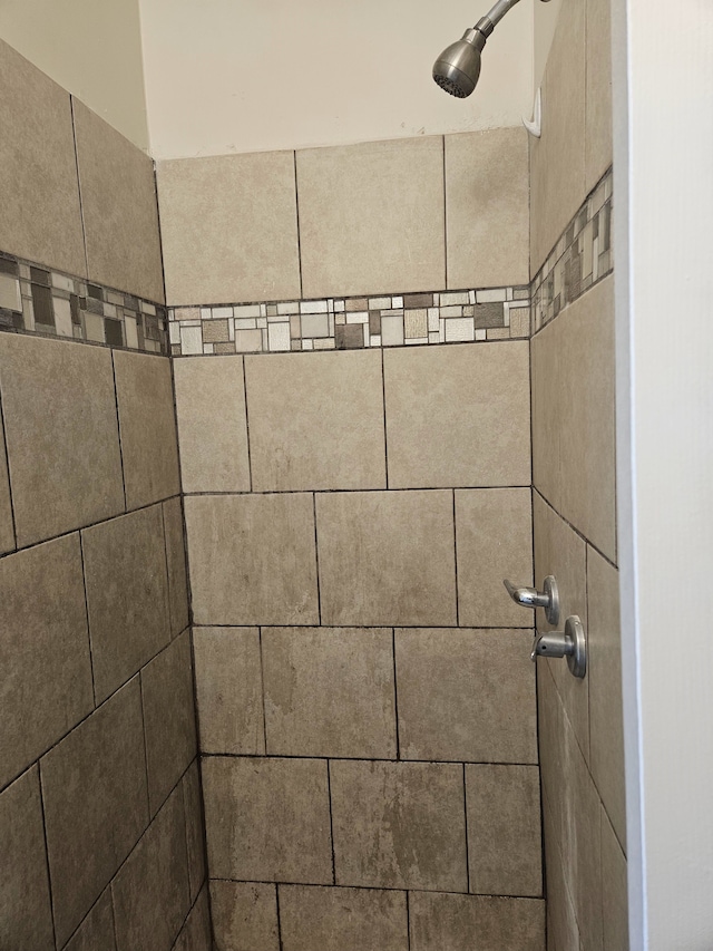 details with tiled shower