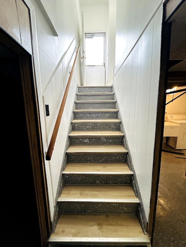 30101 Matthew St, Westland, MI 48186 - staircase with a decorative wall