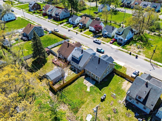 aerial view of residential area