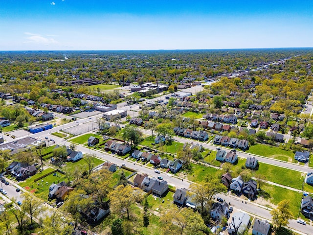 aerial view of residential area
