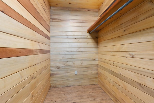 interior space with a sauna