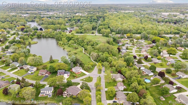40409 Oak Tree, Novi, MI 48375 - aerial view of residential area featuring a nearby body of water