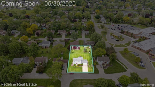 40409 Oak Tree, Novi, MI 48375 - aerial view of residential area featuring property boundaries highlighted