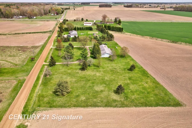 bird's eye view featuring a rural view