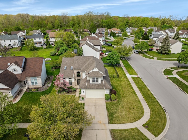 aerial perspective of suburban area