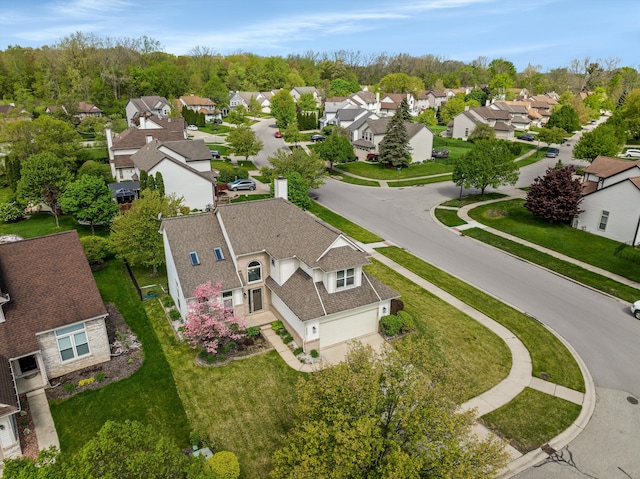 aerial view of residential area