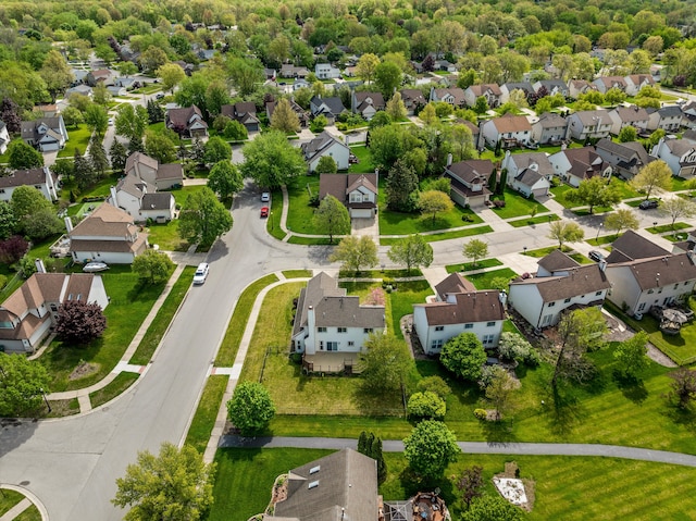 aerial perspective of suburban area