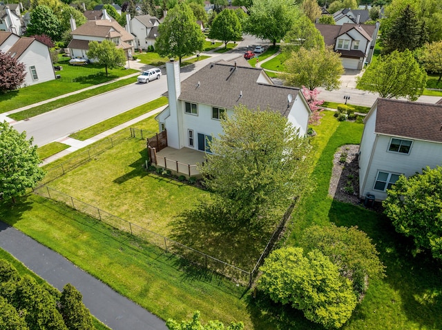 aerial perspective of suburban area