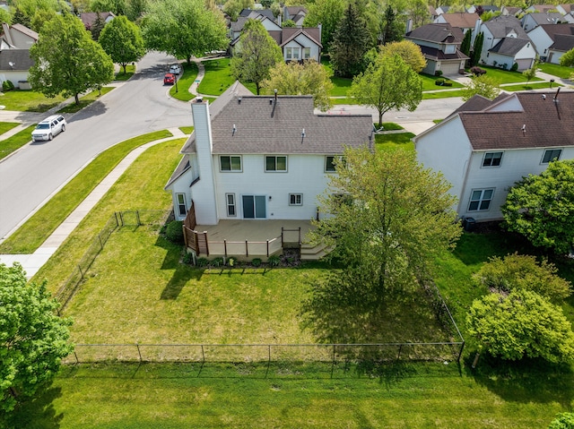 aerial perspective of suburban area