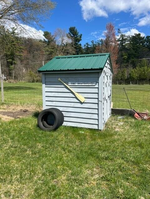 view of shed