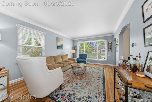 1930 N Wilson Ave, Royal Oak, MI 48073 - living area featuring wood finished floors and baseboards