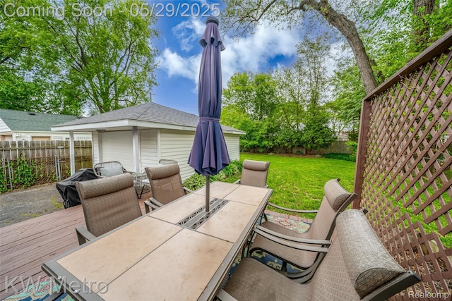1930 N Wilson Ave, Royal Oak, MI 48073 - view of patio with outdoor dining area and a deck