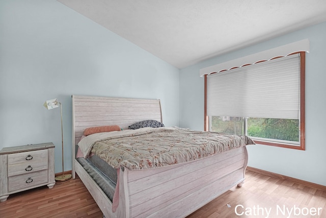 4330 Aspen Trails Dr NE, Grand Rapids, MI 49546 - bedroom with baseboards, wood finished floors, and vaulted ceiling