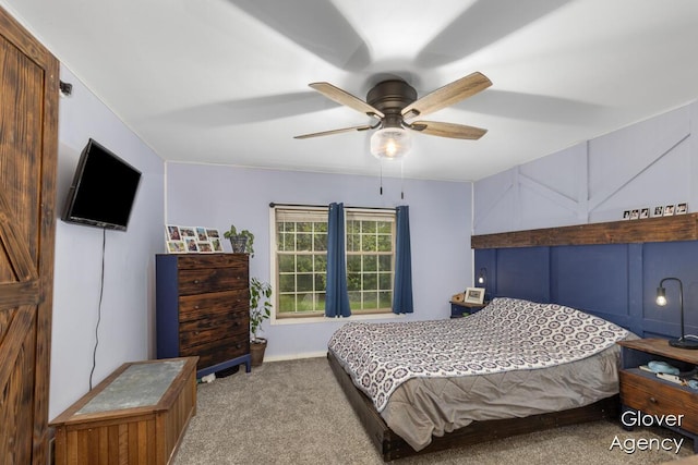 16617 W Stanton Rd, Pierson, MI 49339 - bedroom featuring ceiling fan and carpet