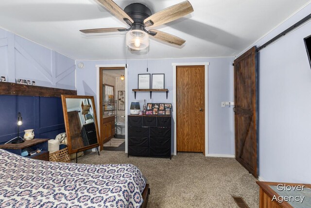 16617 W Stanton Rd, Pierson, MI 49339 - carpeted bedroom featuring ceiling fan and visible vents