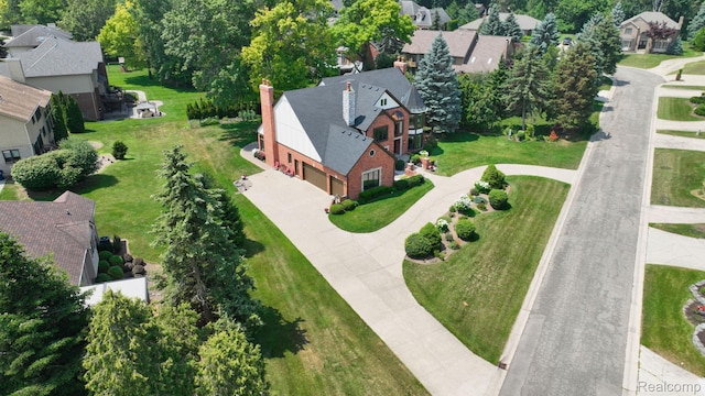 1947 Maplewood Ave, Bloomfield Hills, MI 48302 - aerial perspective of suburban area