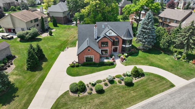 1947 Maplewood Ave, Bloomfield Hills, MI 48302 - aerial perspective of suburban area