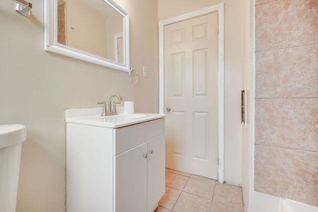bathroom featuring tile patterned floors and vanity
