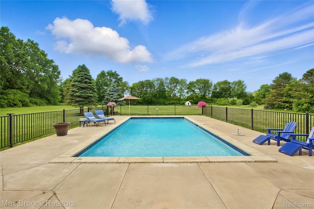 187 Darwin Rd, Pinckney, MI 48169 - view of pool featuring a patio area and view of wooded area