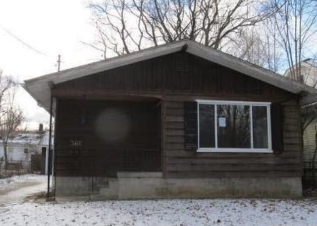 view of snowy exterior