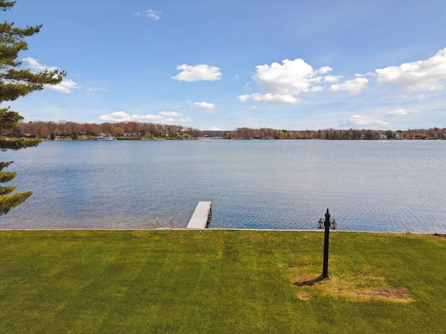 10458 Sleepy Hollow Ln, Mecosta, MI 49332 - water view with a dock