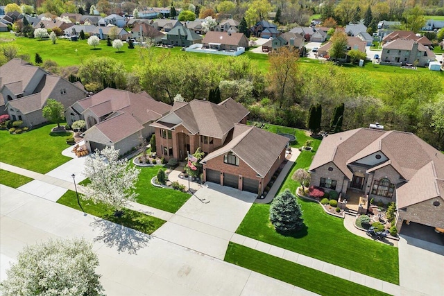 aerial perspective of suburban area