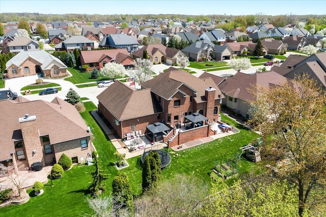 aerial perspective of suburban area
