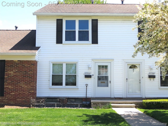 37800 Charter Oaks Blvd, Clinton Township, MI 48036 - view of front of home with roof with shingles and brick siding