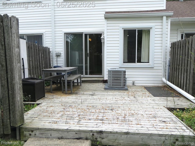 37800 Charter Oaks Blvd, Clinton Township, MI 48036 - view of patio with a wooden deck and central AC