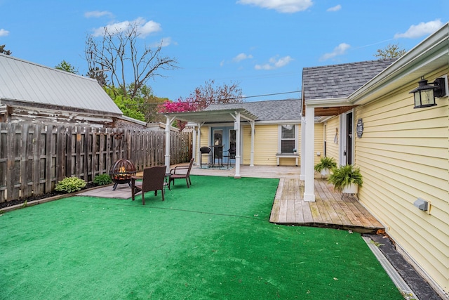3012 Lansdowne Rd, Waterford, MI 48329 - fenced backyard featuring a pergola and a wooden deck