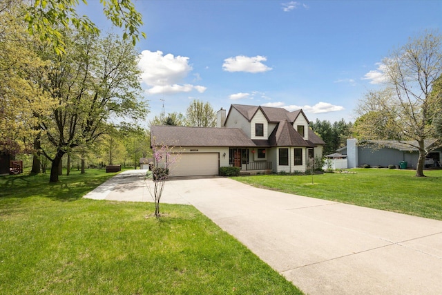 11104 Southbrook Dr, Ceresco, MI 49033 - cape cod home featuring driveway, an attached garage, and a front yard