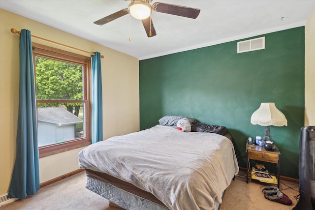 11104 Southbrook Dr, Ceresco, MI 49033 - carpeted bedroom with baseboards and a ceiling fan