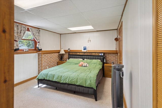 11104 Southbrook Dr, Ceresco, MI 49033 - carpeted bedroom featuring a paneled ceiling, a closet, and baseboards