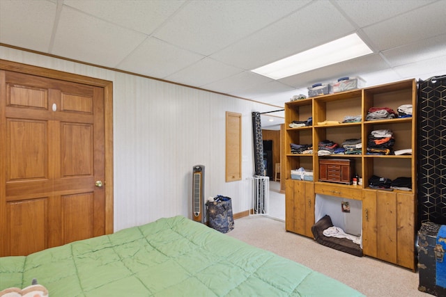 11104 Southbrook Dr, Ceresco, MI 49033 - carpeted bedroom with a drop ceiling