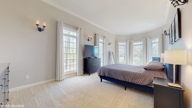 7272 Holden Rd, Stevensville, MI 49127 - bedroom featuring ornamental molding, carpet, and baseboards