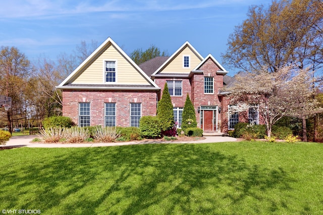 7272 Holden Rd, Stevensville, MI 49127 - traditional-style home featuring brick siding and a front yard