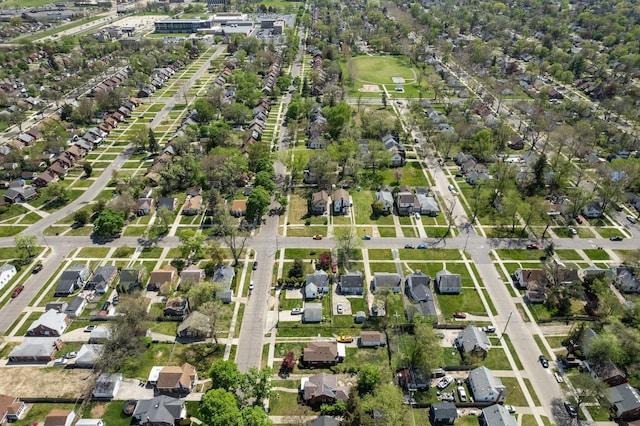 drone / aerial view featuring a residential view