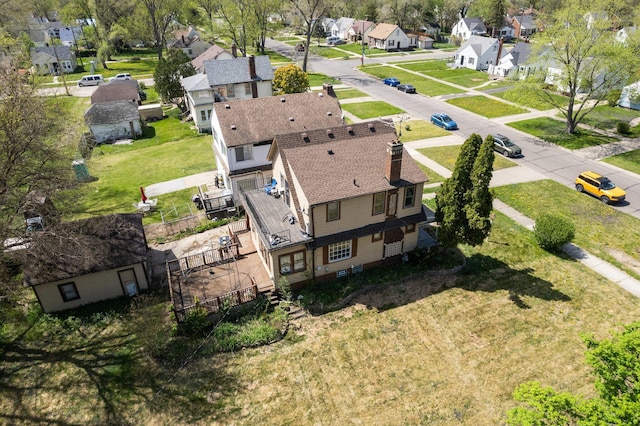 bird's eye view featuring a residential view
