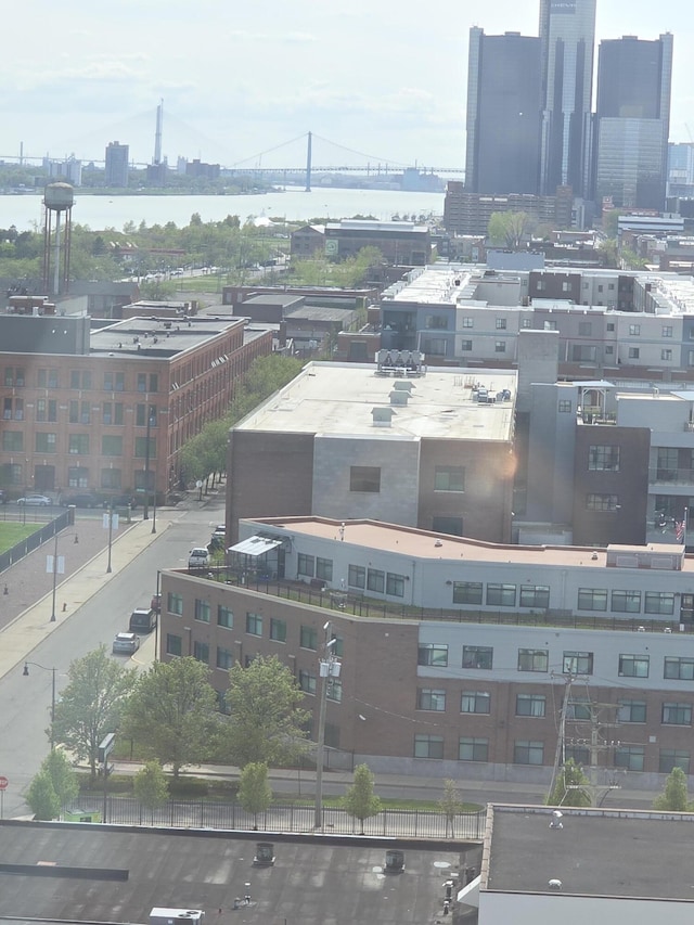 3320 Spinnaker Ln Unit 15E, Detroit, MI 48207 - view of urban area with a notable bridge and a nearby body of water