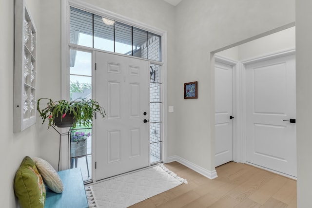3166 Roma, Wixom, MI 48393 - foyer entrance featuring light wood-style flooring and baseboards
