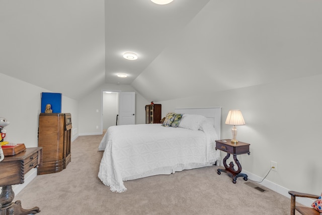 3166 Roma, Wixom, MI 48393 - bedroom with carpet, lofted ceiling, and baseboards