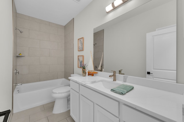 3166 Roma, Wixom, MI 48393 - bathroom with tile patterned flooring, shower / bath combination, toilet, and vanity