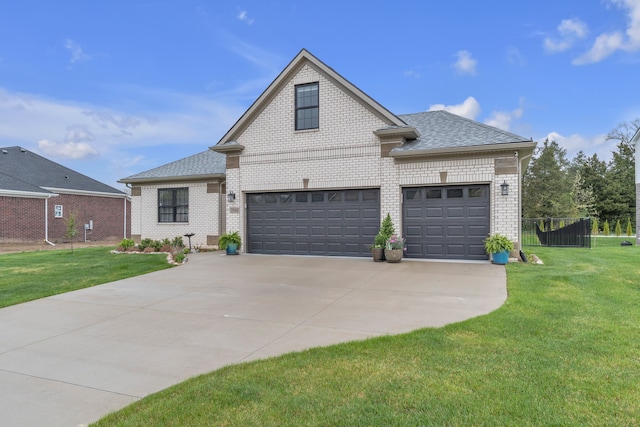 3166 Roma, Wixom, MI 48393 - view of front of property with brick siding, concrete driveway, an attached garage, and roof with shingles