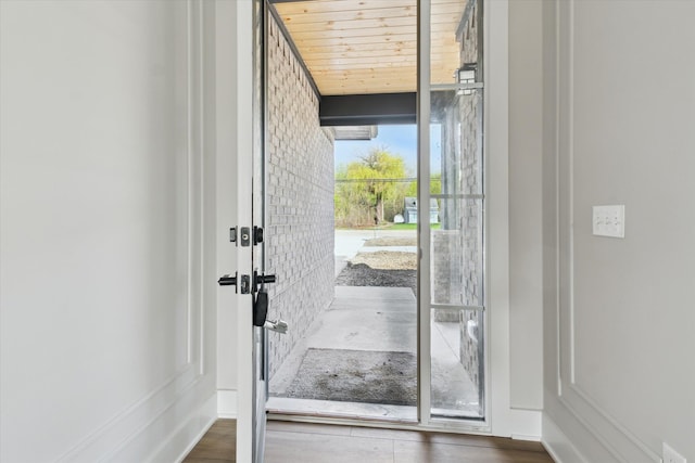 45518 Jefferson Ave, Chesterfield, MI 48047 - doorway featuring wood ceiling