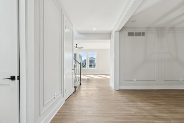 45518 Jefferson Ave, Chesterfield, MI 48047 - hallway featuring light wood finished floors, recessed lighting, and baseboards
