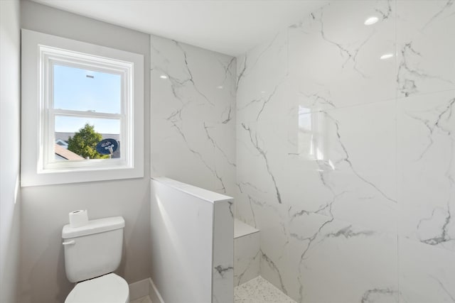 45518 Jefferson Ave, Chesterfield, MI 48047 - full bathroom with toilet and a marble finish shower